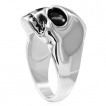Bague homme acier large tête de mort