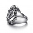 Bague homme acier à symbole Nordique