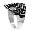 Bague homme acier tte de mort Aztek