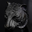 Bague homme en acier à tête de tigre