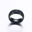 Bague homme noire bombe en tungstne bross