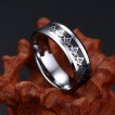 Bague homme tungstene Silver Masonic