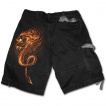 Bermuda gothique homme avec sombre dragon de feu et symbole tribal