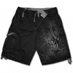 Bermuda gothique homme avec tribal sur éclaboussures