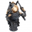 Figurine biker de l'enfer  moto de lave et d'os (30 cm)