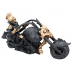 Figurine biker de l'enfer à moto de lave et d'os (30 cm)