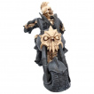 Figurine biker de l'enfer  moto de lave et d'os (30 cm)