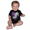 Body bébé à duo de licornes sur coeur violet