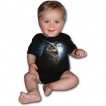 Body bb gothique noir avec hibou et pleine lune