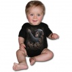 Body bébé noir avec imprimé petit singe et feuillage marron