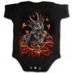 Body bb  petit dragon sur crane et lave craquele