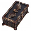 Boîte à bijoux aspect bronze vieilli avec Crâne à ailes de papillon de nuit