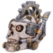 Boite Crane Steampunk  crte en rouages mcaniques (15,5cm)