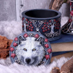 Boite à tête de loup guardien de l'automne - Lisa Parker (11cm)