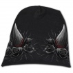 Bonnet gothique  cornes et roses noires 