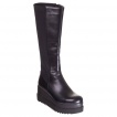 Bottes noires similicuir goth-rock modle Otis - Banned