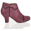 Bottines bordeaux similicuir doubl modle Ruth - Banned