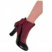 Bottines  talons et noeud papillon - Noir et bordeaux - Banned