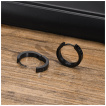 Boucles d'oreilles homme fines noires  Runes Vikings en acier