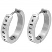 Boucles d'oreilles homme fines à Runes Vikings en acier