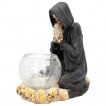 Bougeoir avec La Mort en prière - 19,5cm
