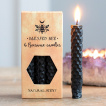 6 bougies noires en cire d'abeille pour rituel de Protection et anti négativité (10cm)