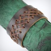 Bracelet cuir ajustable à lanières en X