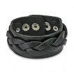 Bracelet cuir ajustable avec lanires tresses