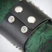 Bracelet cuir ajustable avec 6 rangées de cones métal