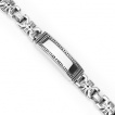 Bracelet gourmette homme acier à croix celtiques gravées