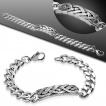 Bracelet homme acier à plaque tressée style celtique