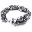 Bracelet homme dragon sculpt en acier