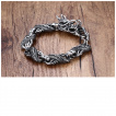 Bracelet homme dragon sculpté en acier