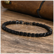 Bracelet homme rivire de zirconiums noirs