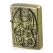 Briquet tempête avec démon ailé en relief