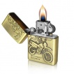 Briquet tempête avec moto cross en relief