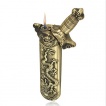 Briquet tempte en forme de dague avec dragon et phoenix en relief
