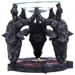 Brleur d'huile cranes de Baphomet et pentacle (13,5cm)