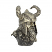 Buste de dieu Odin en rsine peinte  la main (21,5cm)