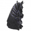 Buste de licorne gothique noire à crinière étincelante (15cm)