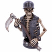 Buste dcoratif d'un squelette biker (30 cm)