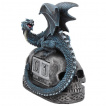 Calendrier (anglais) Dragon bleu sur cranes  base celtique (14cm)