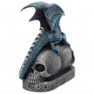 Calendrier (anglais) Dragon bleu sur cranes  base celtique (14cm)