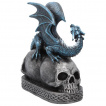 Calendrier (anglais) Dragon bleu sur cranes  base celtique (14cm)