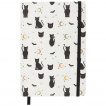 Carnet de notes / journal A5  motif chats et chauves-souris