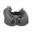 Cendrier gravé tribal à trio de chats noires - Nemesis Now
