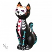 Chat noir assis style day of the dead - Sugar Puss (26cm)