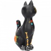 Chat noir assis style day of the dead - Sugar Puss (26cm)