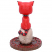 Chatte dmone sur crane humain et plateau pentacle - James Ryman	(16cm)