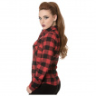 Chemise femme  carreaux rouges et noirs - Banned